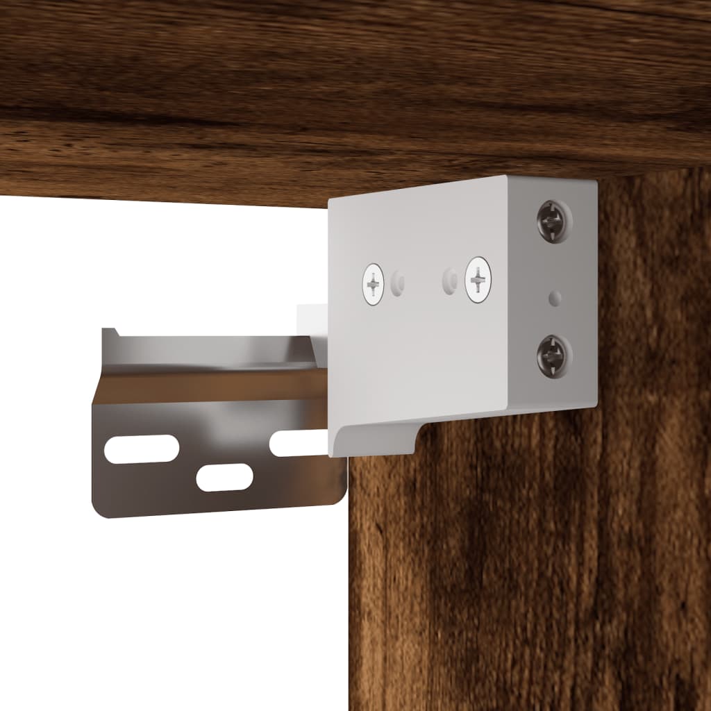 Hangkasten 2 st 69,5x34x90 cm gerookt eikenkleurig