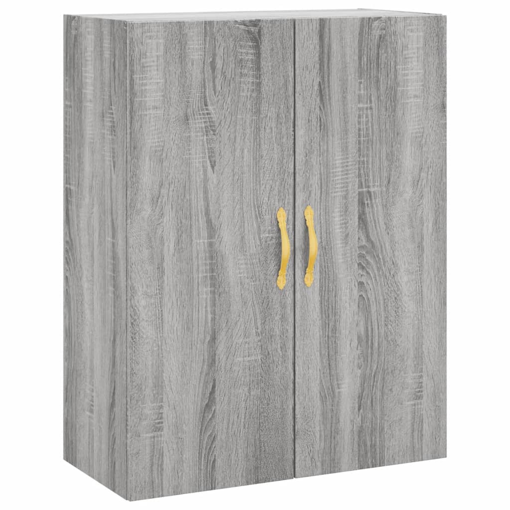 Hangkasten 2 st 69,5x34x90 cm grijs sonoma eikenkleurig