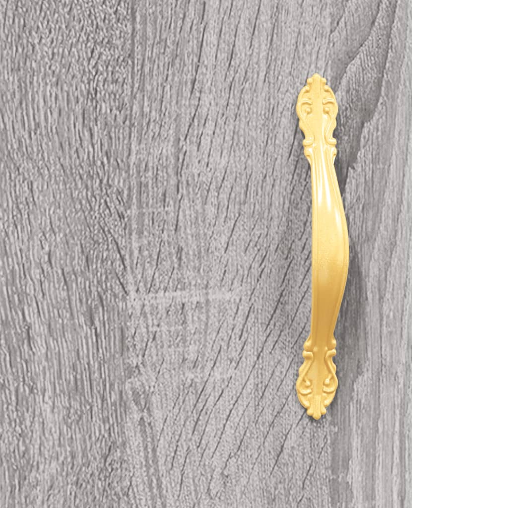 Hangkasten 2 st 69,5x34x90 cm grijs sonoma eikenkleurig
