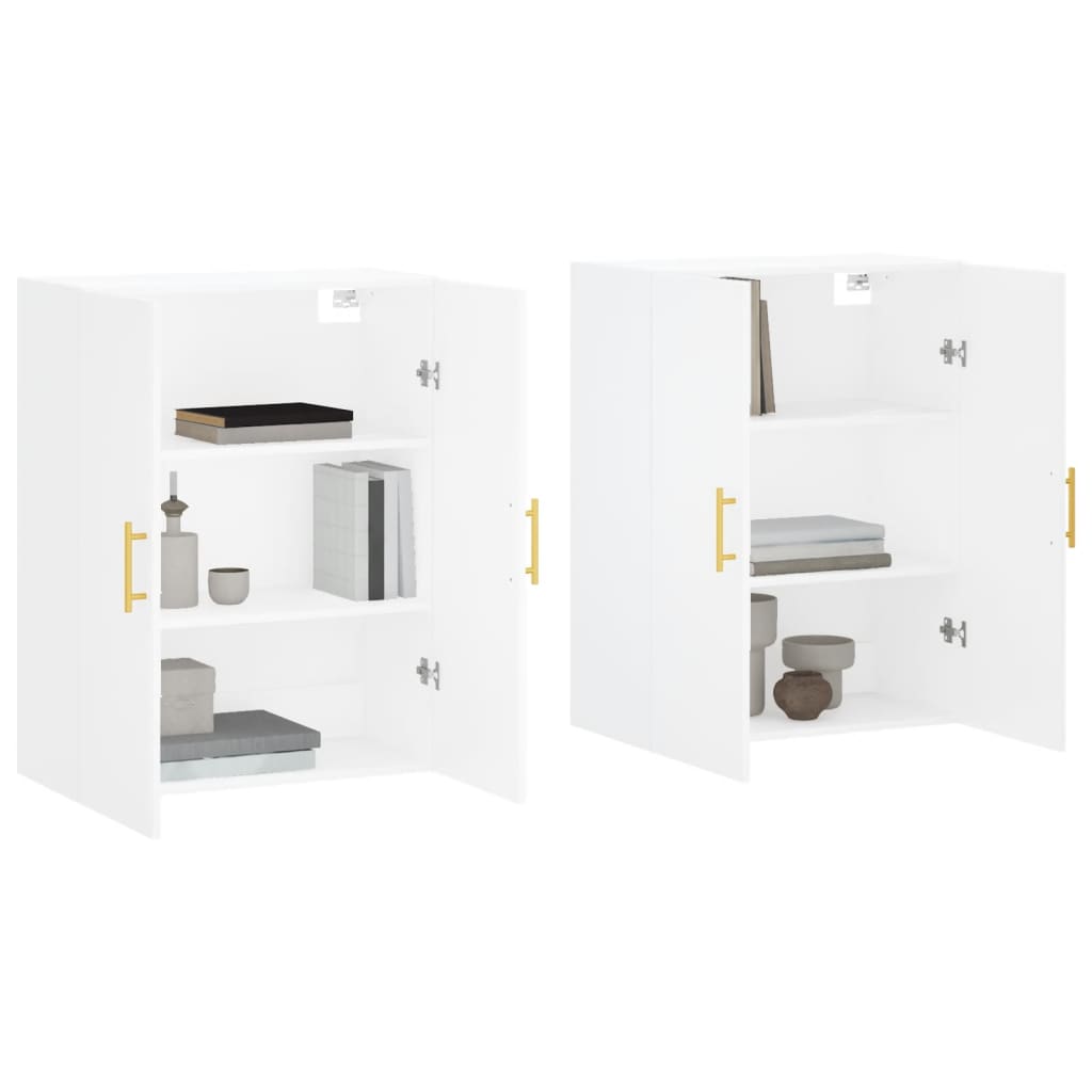 Hangkasten 2 st 69,5x34x90 cm wit
