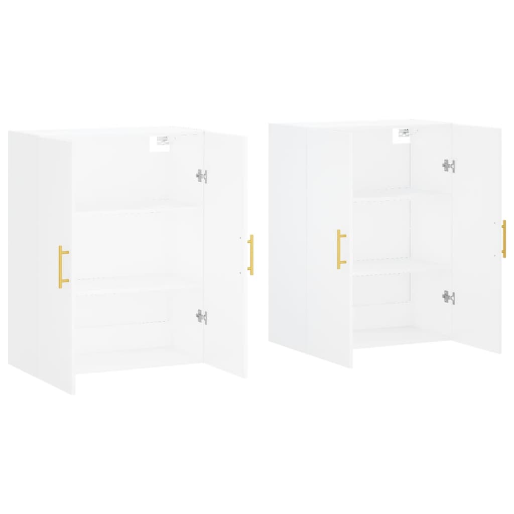 Hangkasten 2 st 69,5x34x90 cm wit