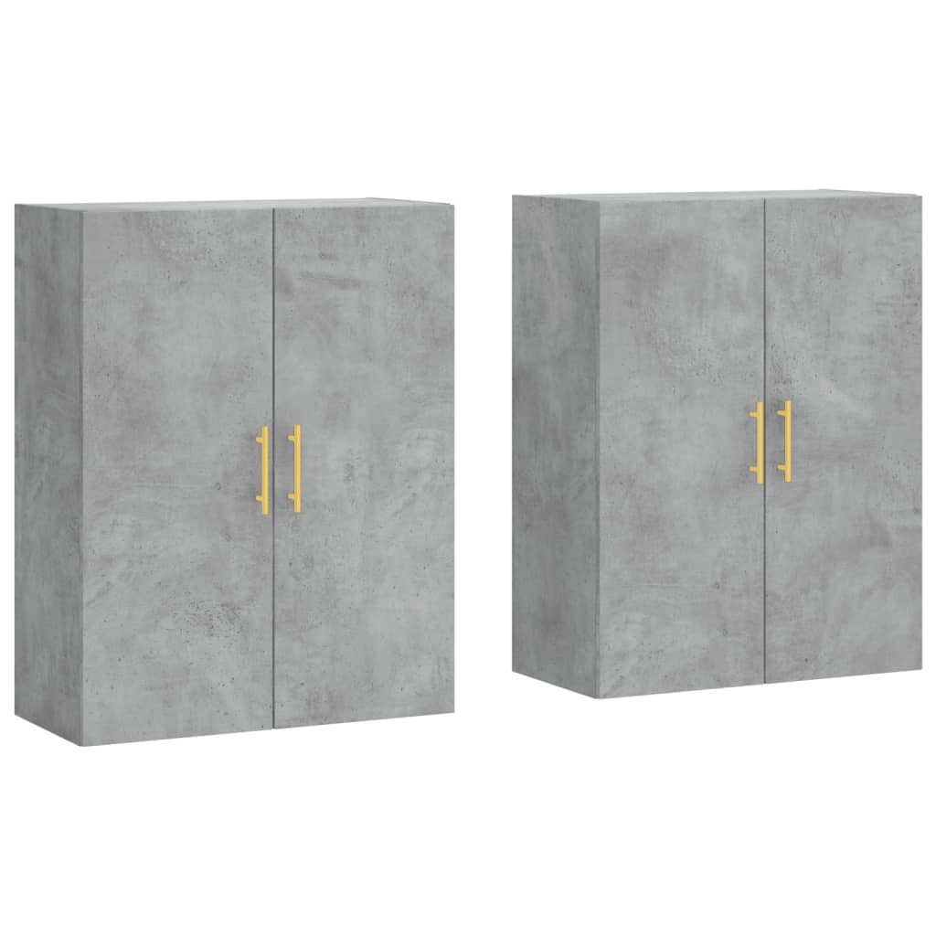 Hangkasten 2 st 69,5x34x90 cm betongrijs