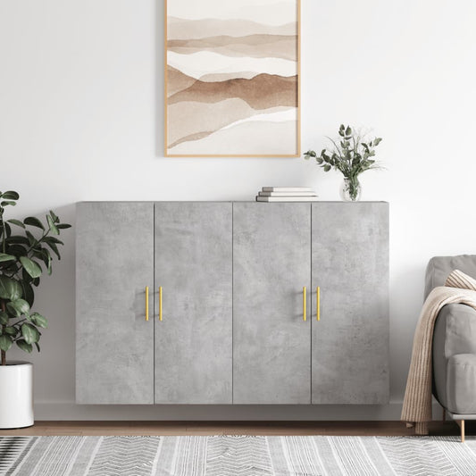 Hangkasten 2 st 69,5x34x90 cm betongrijs