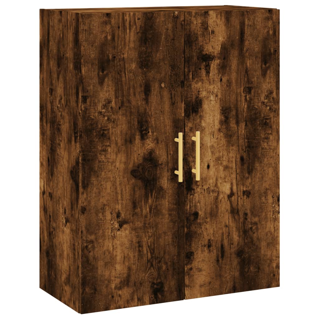 Hangkasten 2 st 69,5x34x90 cm gerookt eikenkleurig