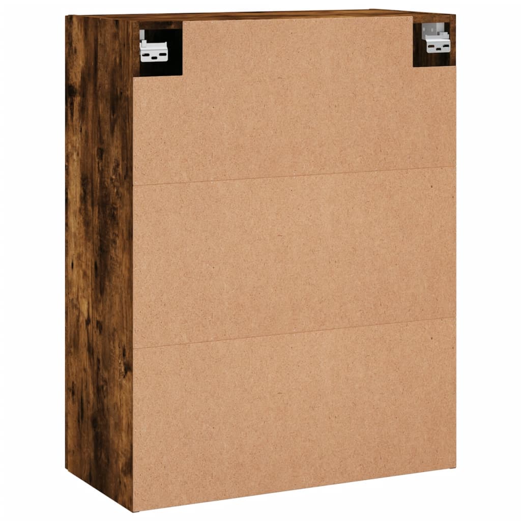 Hangkasten 2 st 69,5x34x90 cm gerookt eikenkleurig
