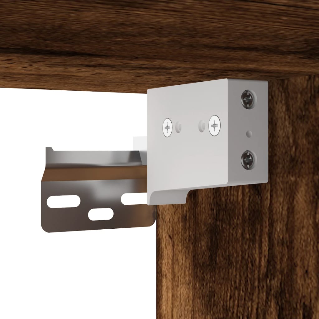 Hangkasten 2 st 69,5x34x90 cm gerookt eikenkleurig