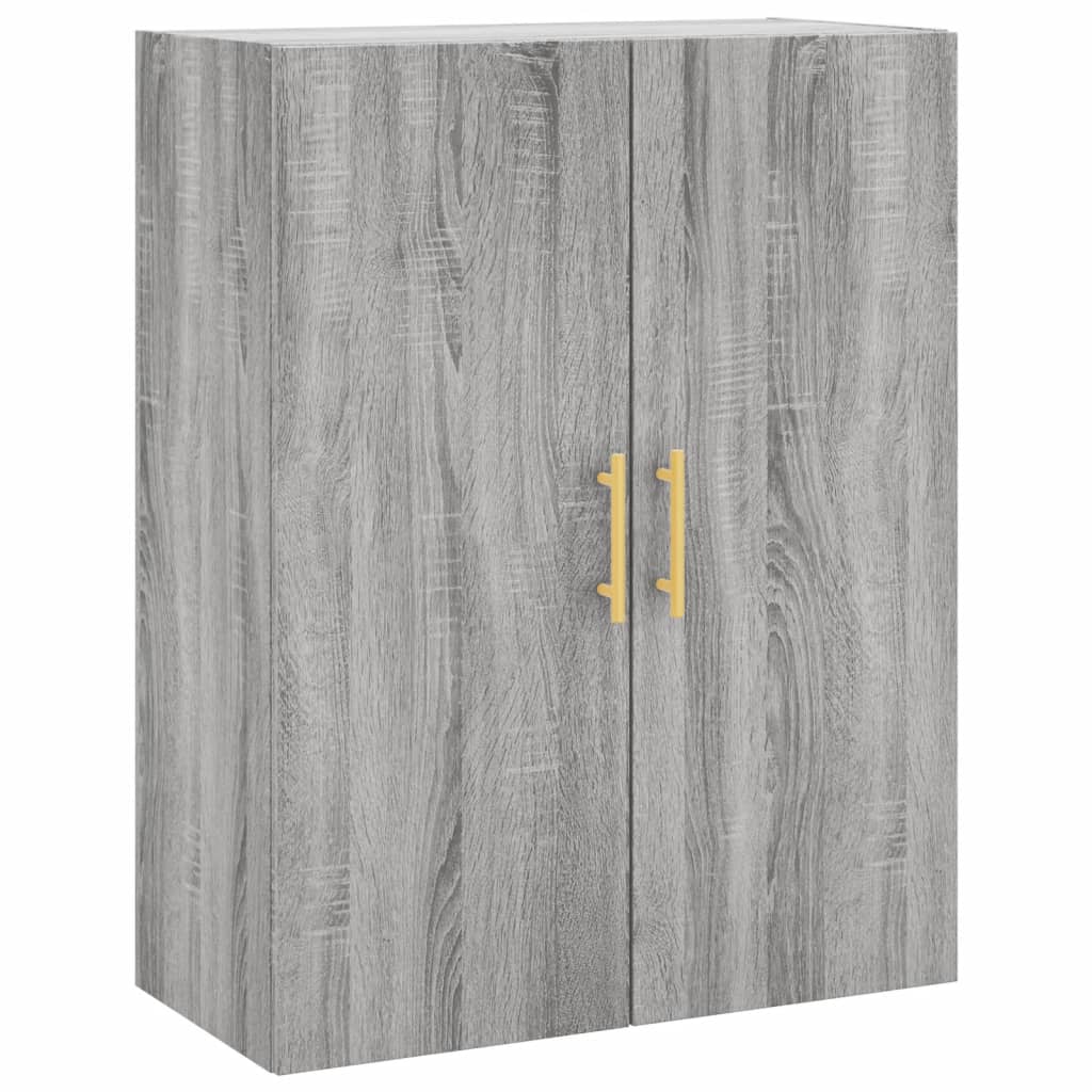 Hangkasten 2 st 69,5x34x90 cm grijs sonoma eikenkleurig