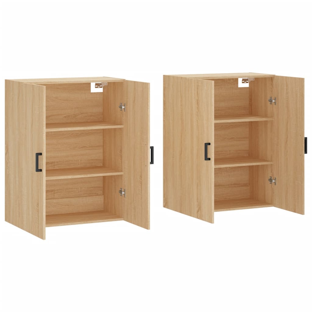 Hangkasten 2 st 69,5x34x90 cm sonoma eikenkleurig