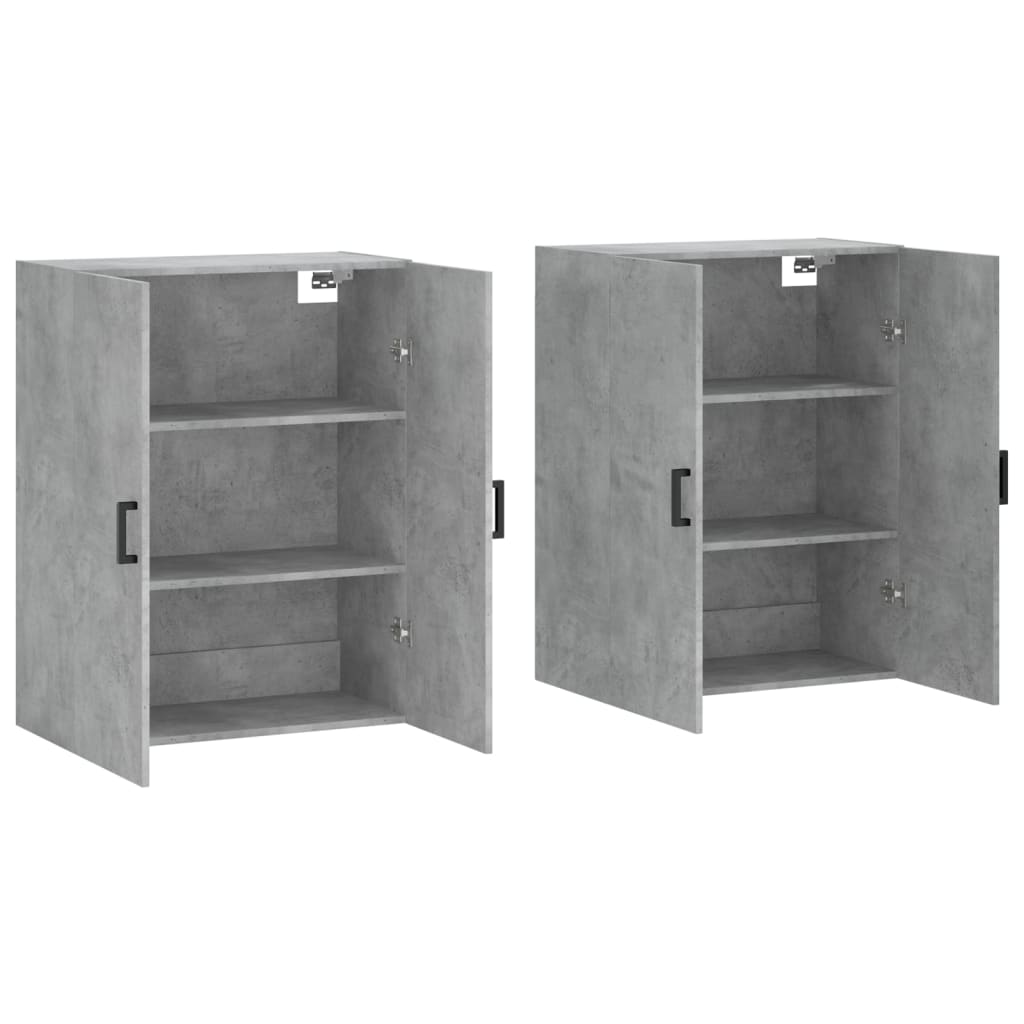 Hangkasten 2 st 69,5x34x90 cm betongrijs