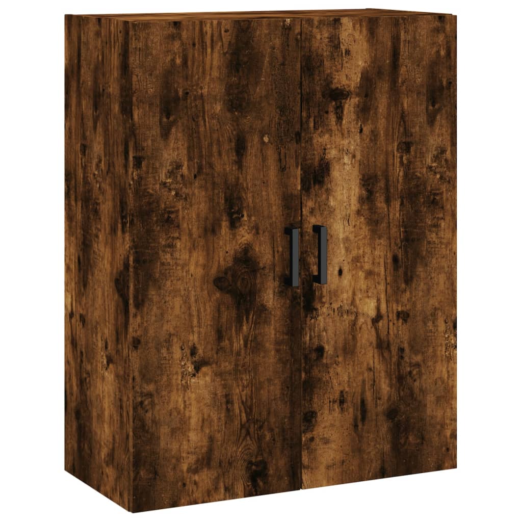 Hangkasten 2 st 69,5x34x90 cm gerookt eikenkleurig