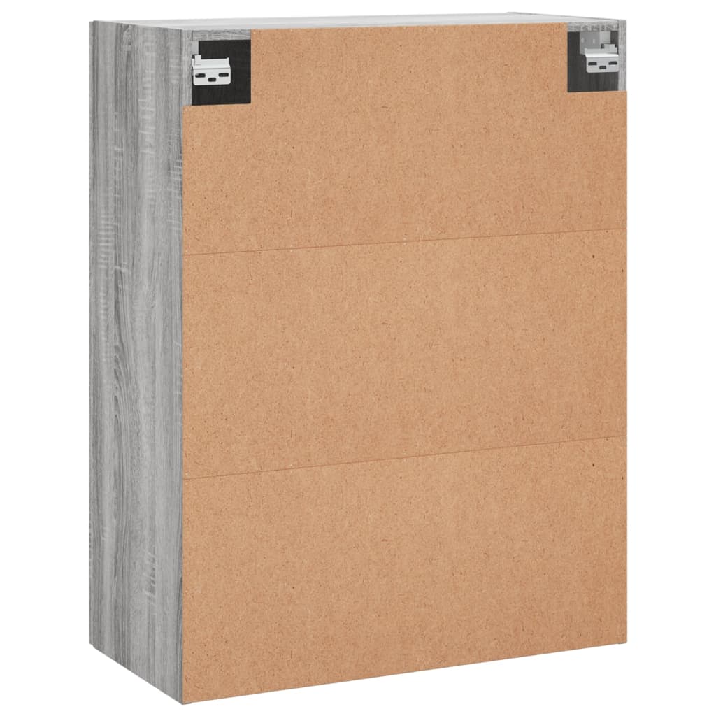 Hangkasten 2 st 69,5x34x90 cm grijs sonoma eikenkleurig