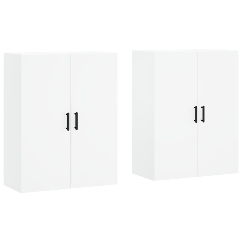 Hangkasten 2 st 69,5x34x90 cm wit