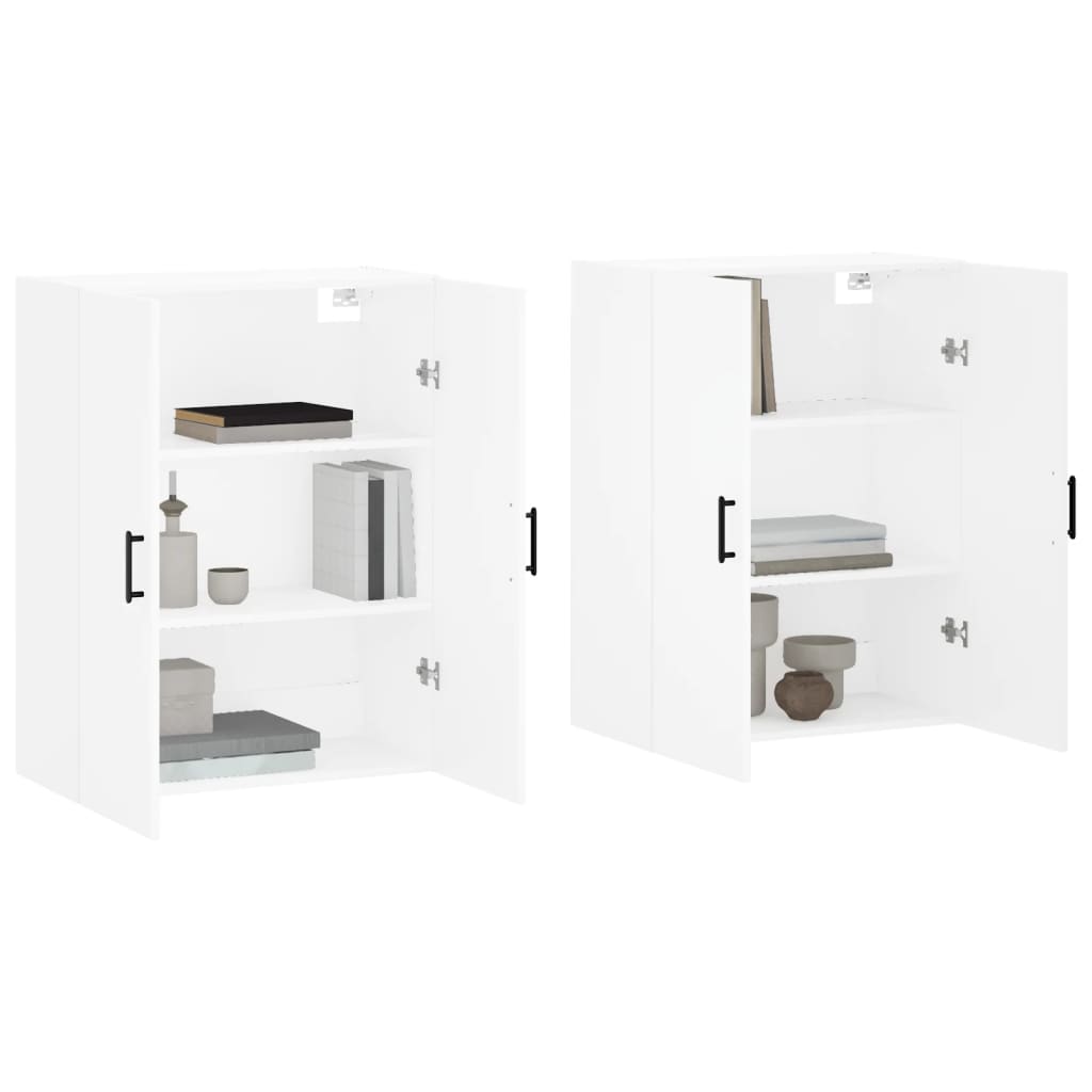 Hangkasten 2 st 69,5x34x90 cm wit