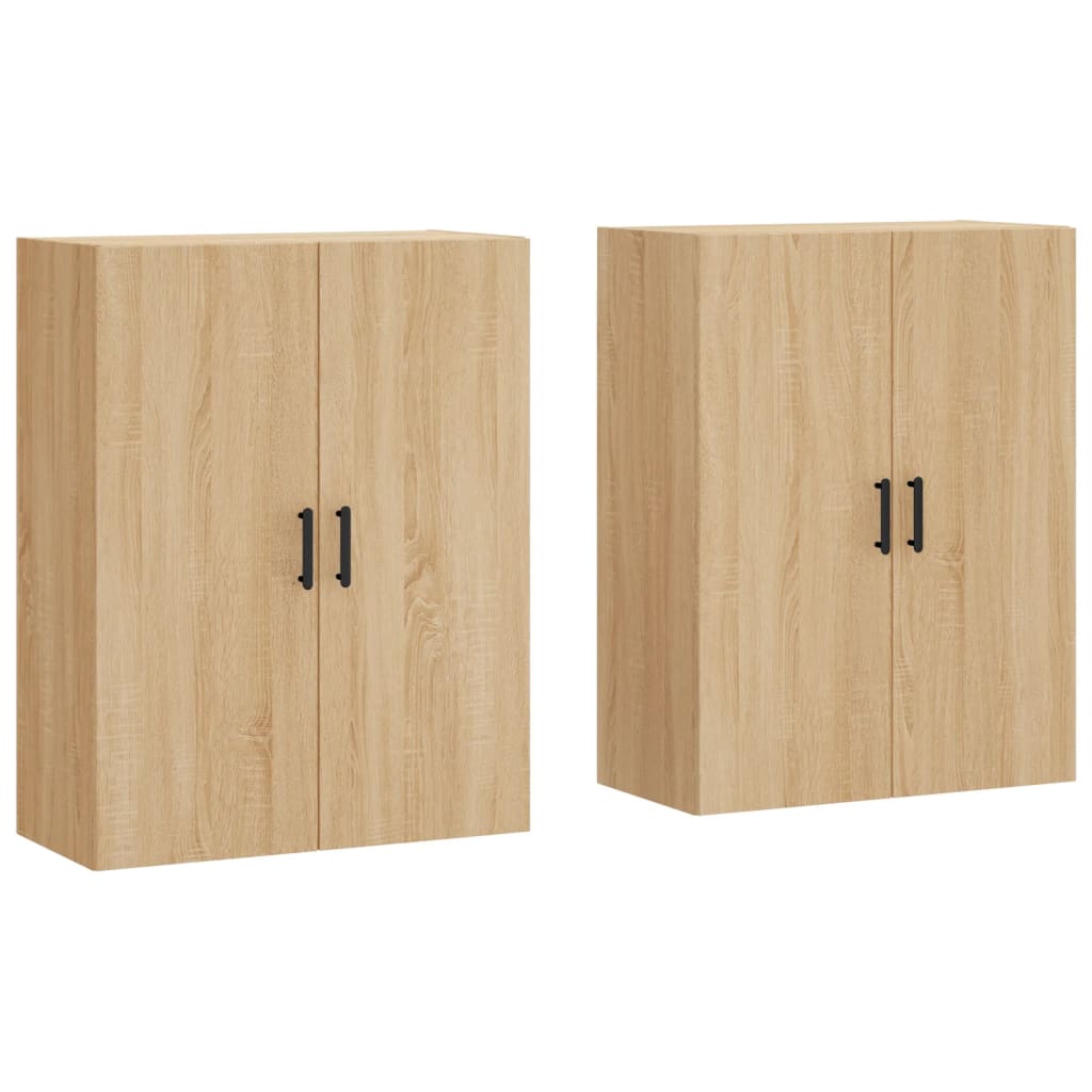 Hangkasten 2 st 69,5x34x90 cm sonoma eikenkleurig
