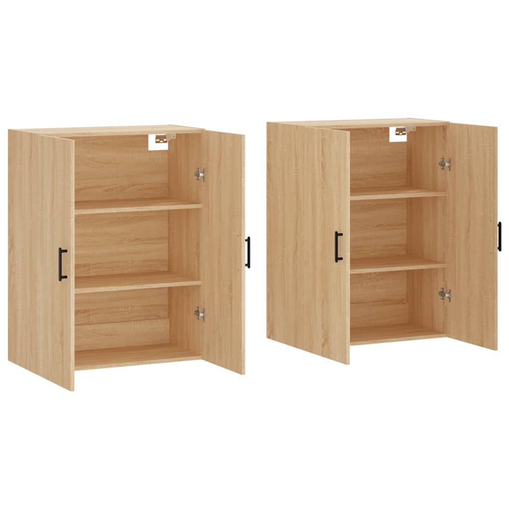 Hangkasten 2 st 69,5x34x90 cm sonoma eikenkleurig