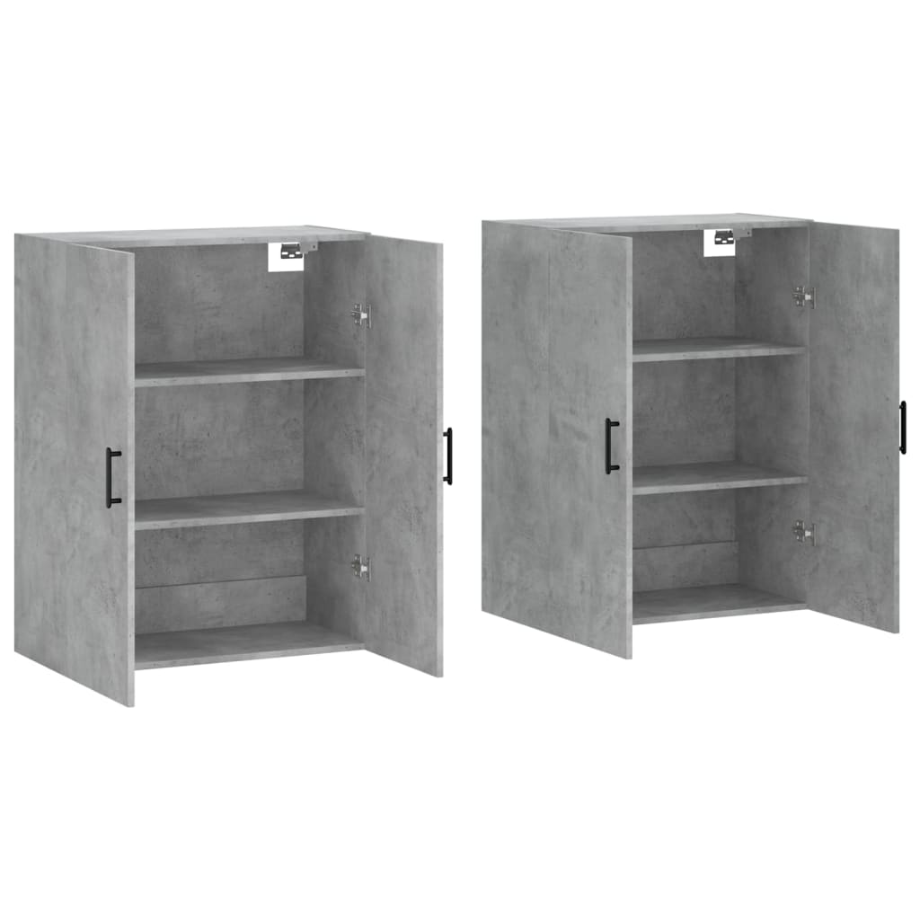 Hangkasten 2 st 69,5x34x90 cm betongrijs