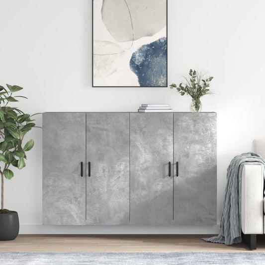 Hangkasten 2 st 69,5x34x90 cm betongrijs