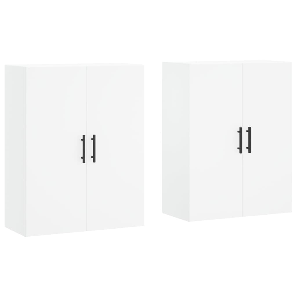Hangkasten 2 st 69,5x34x90 cm wit