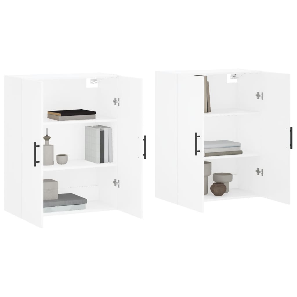 Hangkasten 2 st 69,5x34x90 cm wit