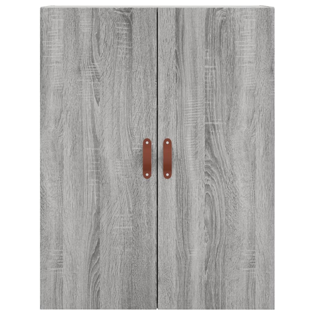 Hoge kast 69,5x34x180 cm bewerkt hout grijs sonoma eikenkleurig