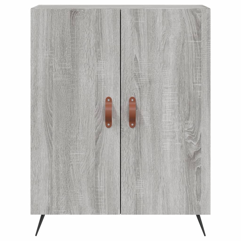 Hoge kast 69,5x34x180 cm bewerkt hout grijs sonoma eikenkleurig