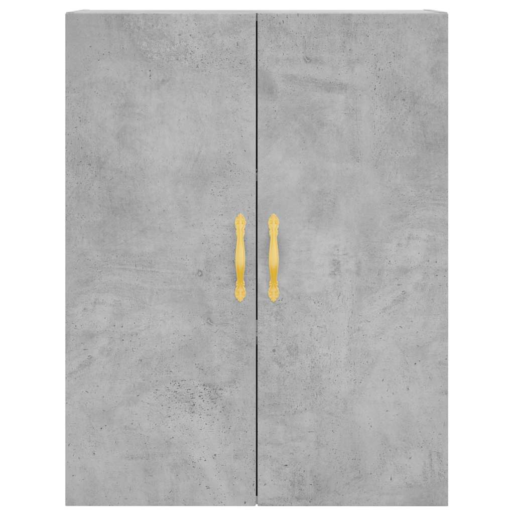 Hoge kast 69,5x34x180 cm bewerkt hout betongrijs