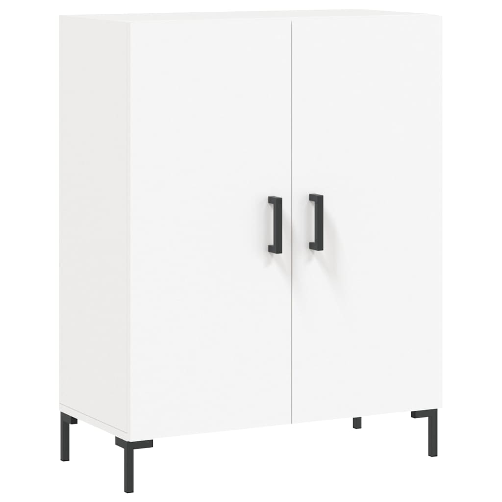 Hoge kast 69,5x34x180 cm bewerkt hout wit