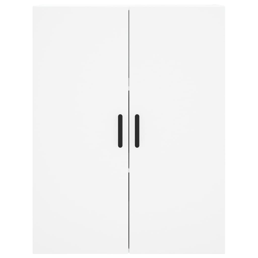 Hoge kast 69,5x34x180 cm bewerkt hout wit