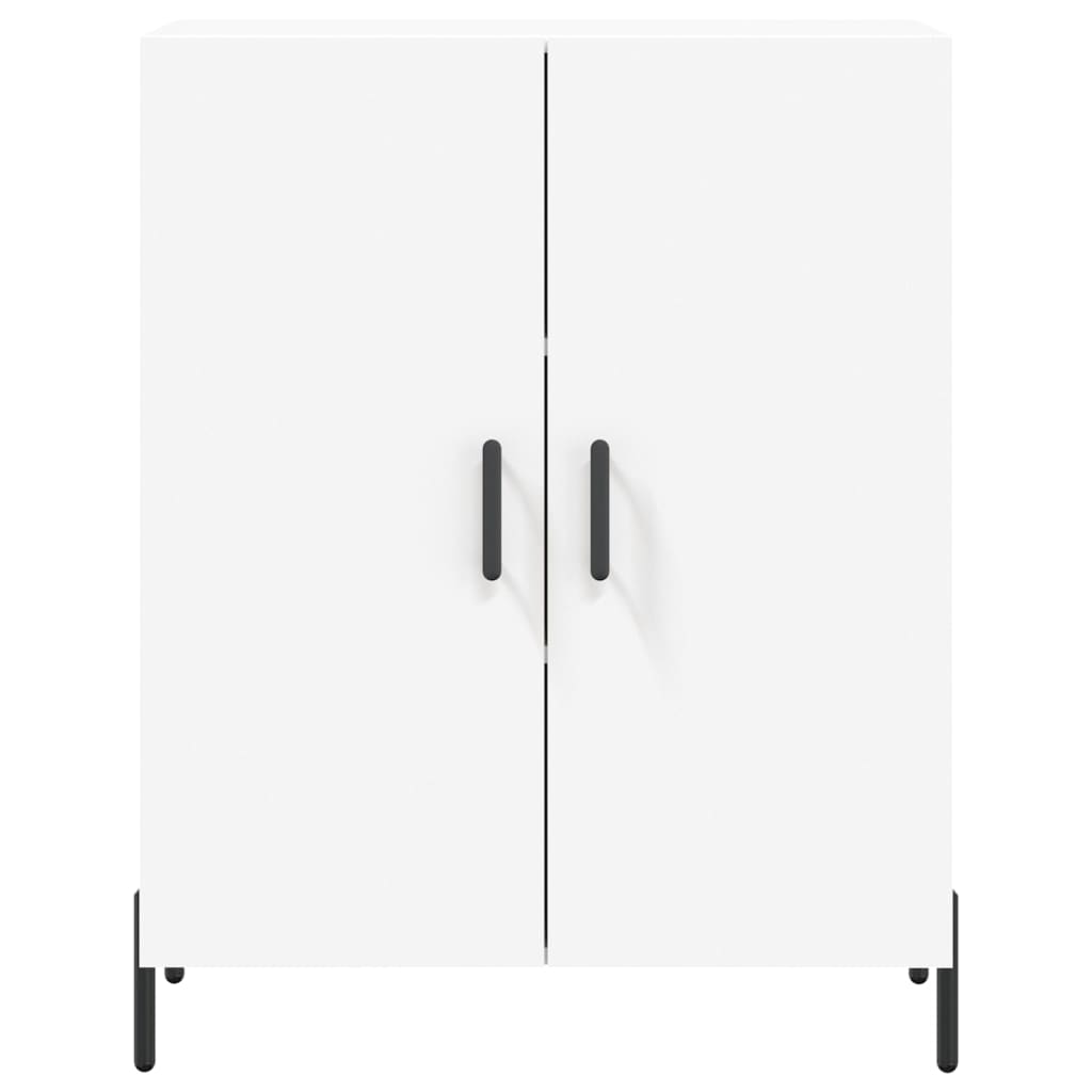 Hoge kast 69,5x34x180 cm bewerkt hout wit