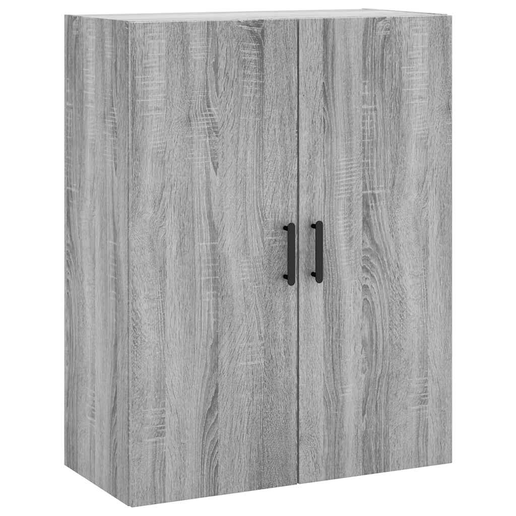 Hoge kast 69,5x34x180 cm bewerkt hout grijs sonoma eikenkleurig