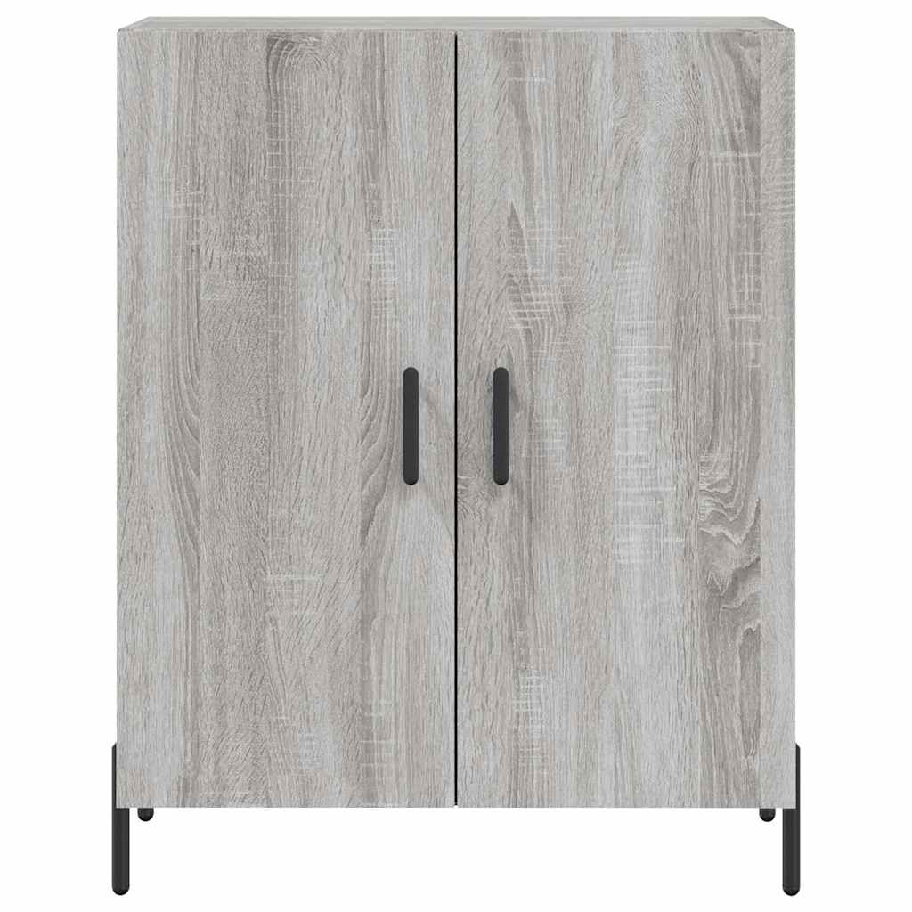 Hoge kast 69,5x34x180 cm bewerkt hout grijs sonoma eikenkleurig