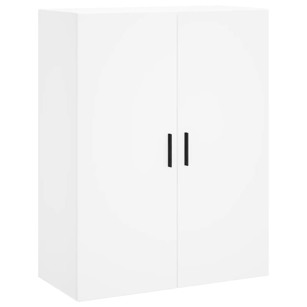 Hoge kast 69,5x34x180 cm bewerkt hout wit