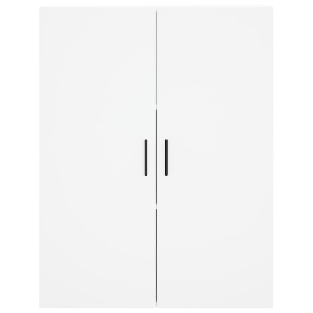 Hoge kast 69,5x34x180 cm bewerkt hout wit