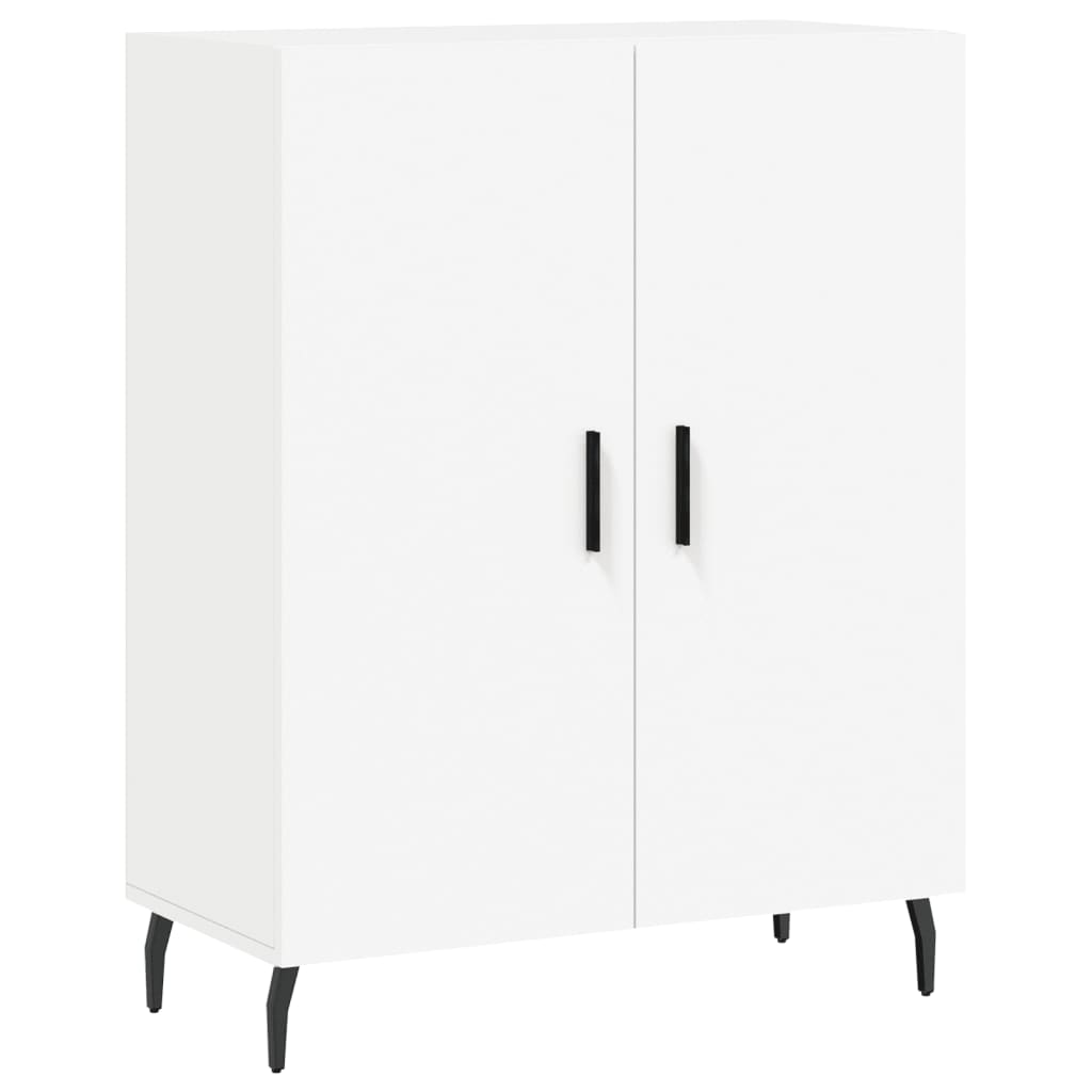 Hoge kast 69,5x34x180 cm bewerkt hout wit