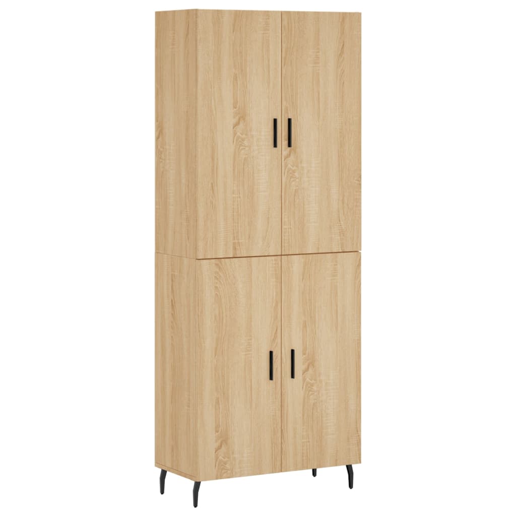 Hoge kast 69,5x34x180 cm bewerkt hout sonoma eikenkleurig