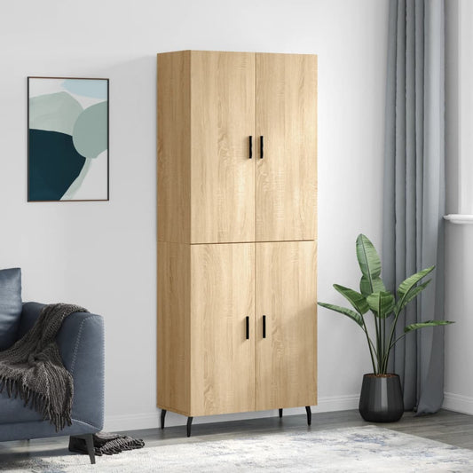 Hoge kast 69,5x34x180 cm bewerkt hout sonoma eikenkleurig