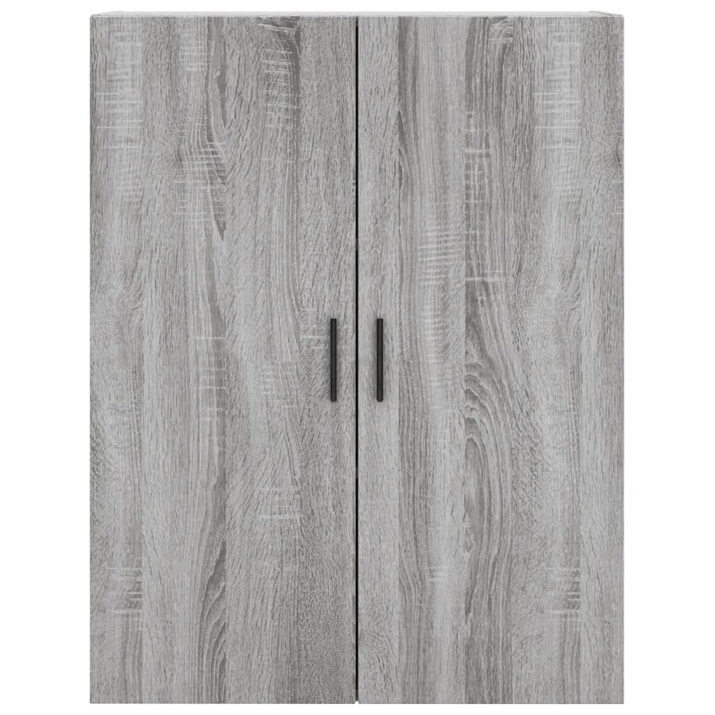 Hoge kast 69,5x34x180 cm bewerkt hout grijs sonoma eikenkleurig