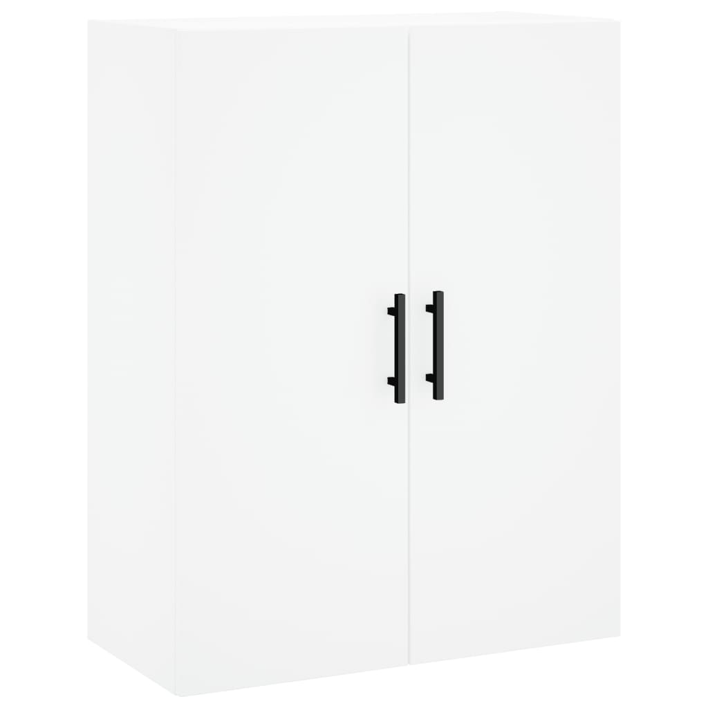 Hoge kast 69,5x34x180 cm bewerkt hout wit