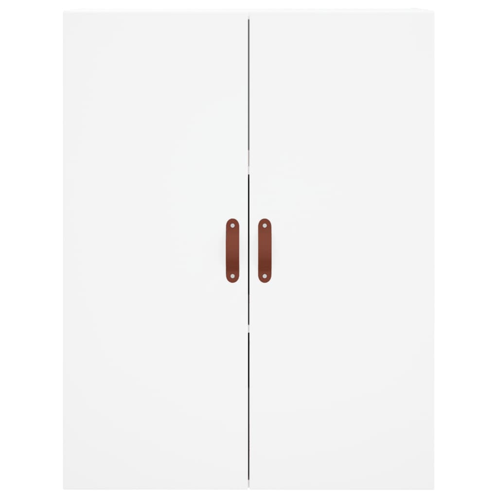 Hoge kast 69,5x34x180 cm bewerkt hout wit
