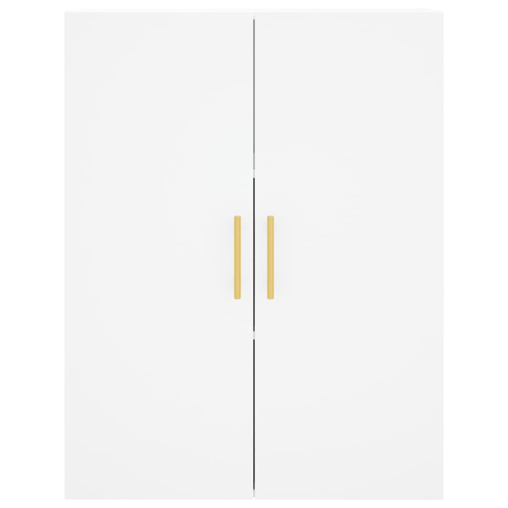 Hoge kast 69,5x34x180 cm bewerkt hout wit