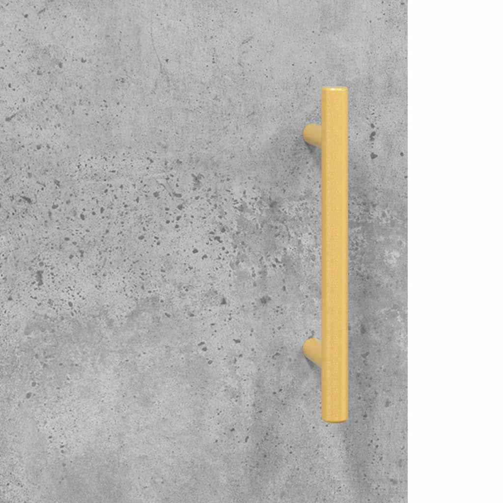 Hoge kast 69,5x34x180 cm bewerkt hout betongrijs