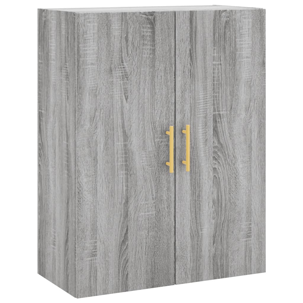 Hoge kast 69,5x34x180 cm bewerkt hout grijs sonoma eikenkleurig