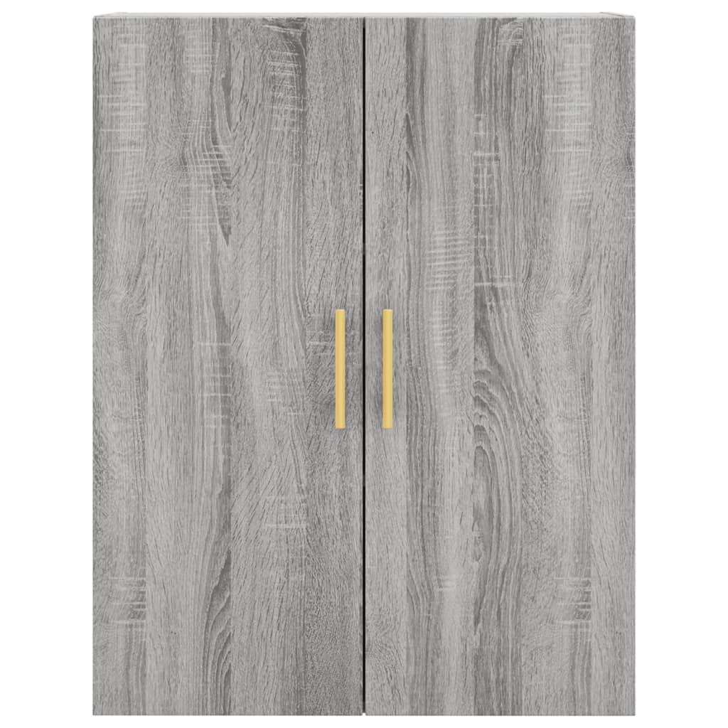 Hoge kast 69,5x34x180 cm bewerkt hout grijs sonoma eikenkleurig
