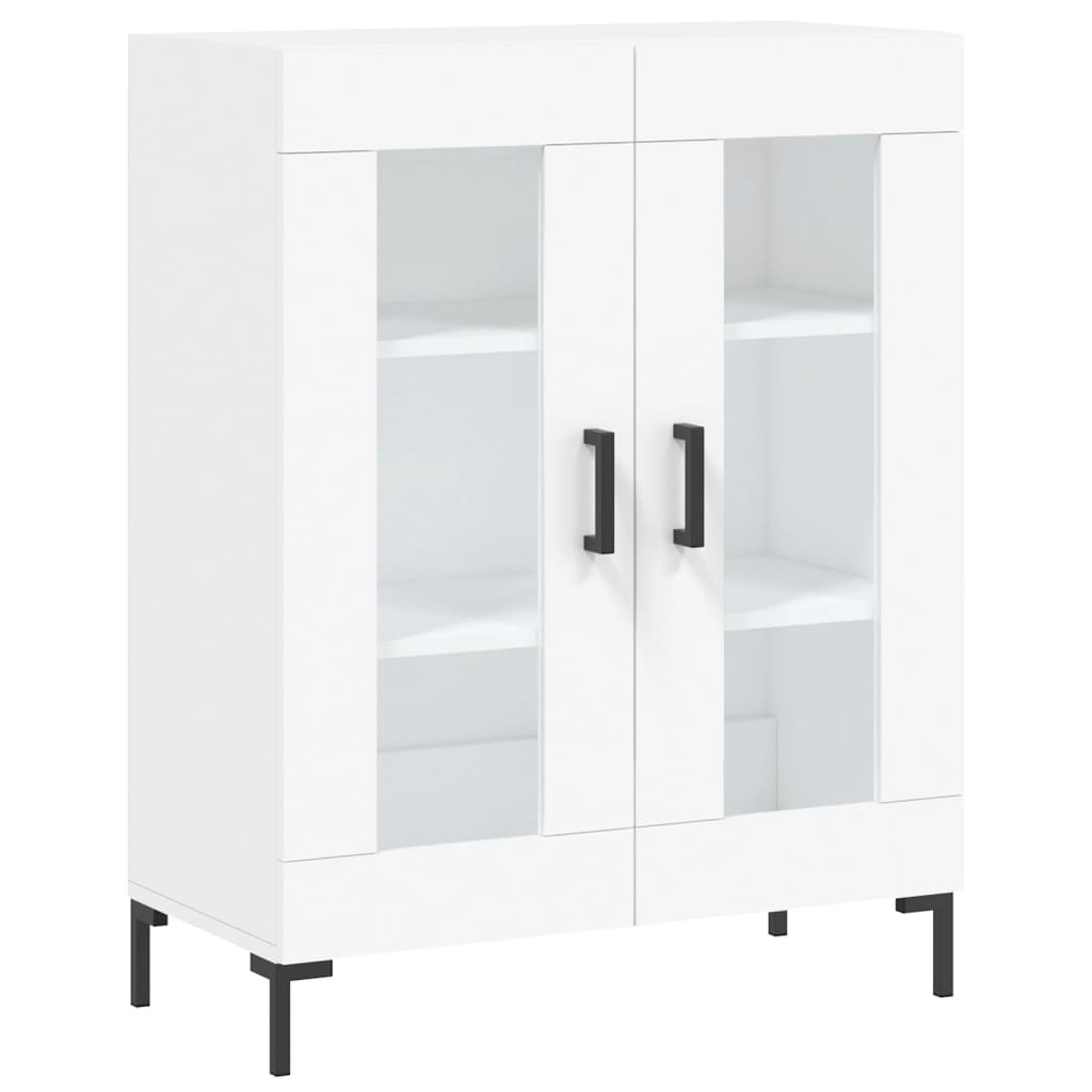 Hoge kast 69,5x34x180 cm bewerkt hout wit