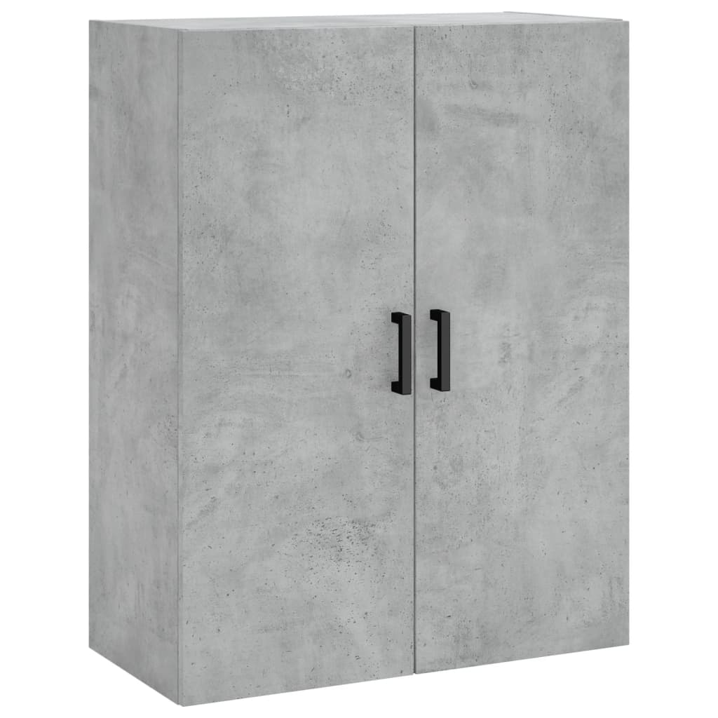 Hoge kast 69,5x34x180 cm bewerkt hout betongrijs