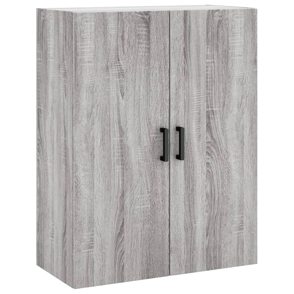 Hoge kast 69,5x34x180 cm bewerkt hout grijs sonoma eikenkleurig