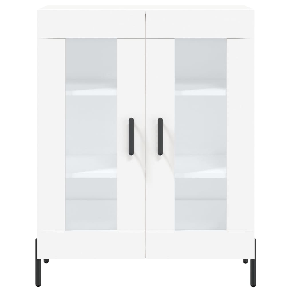 Hoge kast 69,5x34x180 cm bewerkt hout wit