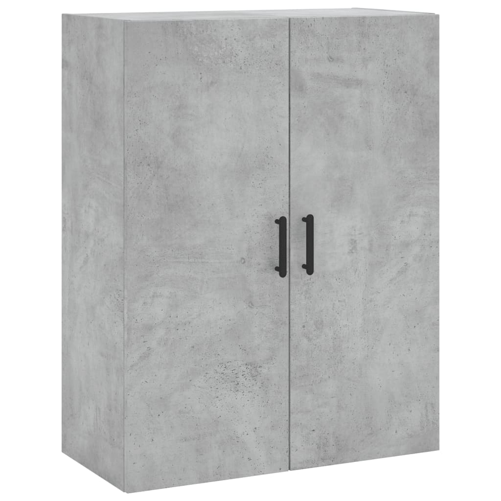 Hoge kast 69,5x34x180 cm bewerkt hout betongrijs