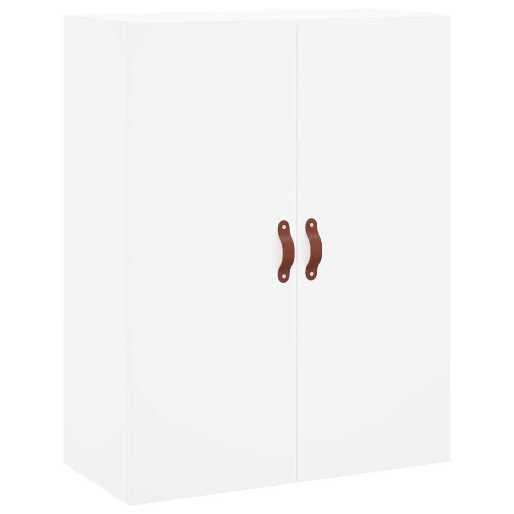 Hoge kast 69,5x34x180 cm bewerkt hout wit