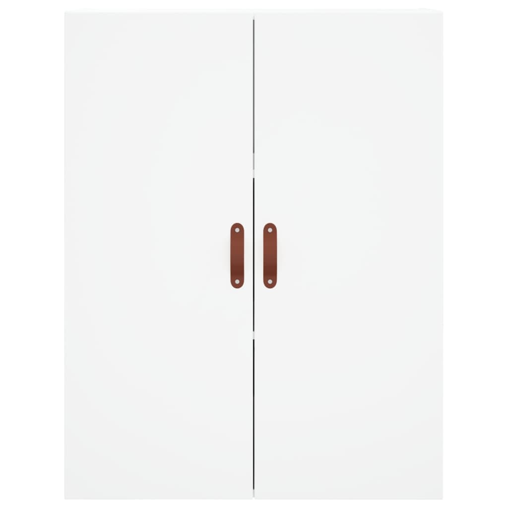 Hoge kast 69,5x34x180 cm bewerkt hout wit